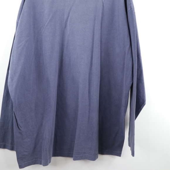 NOS Vintage 90s Streetwear Sleeve T Shirt Blue - Picture 7 of 7